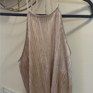 Metallic Halter Neck Top